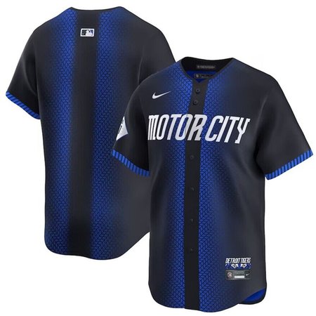 Men's Detroit Tigers Blank 2024 Navy City Connect Cool Base Limited Stitched Jersey